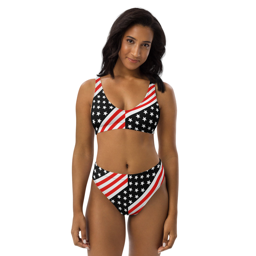 America Recycled High-Waisted Bikini