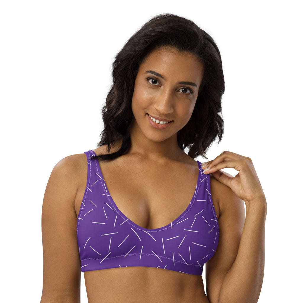 Purple Recyled Padded Bikini Top