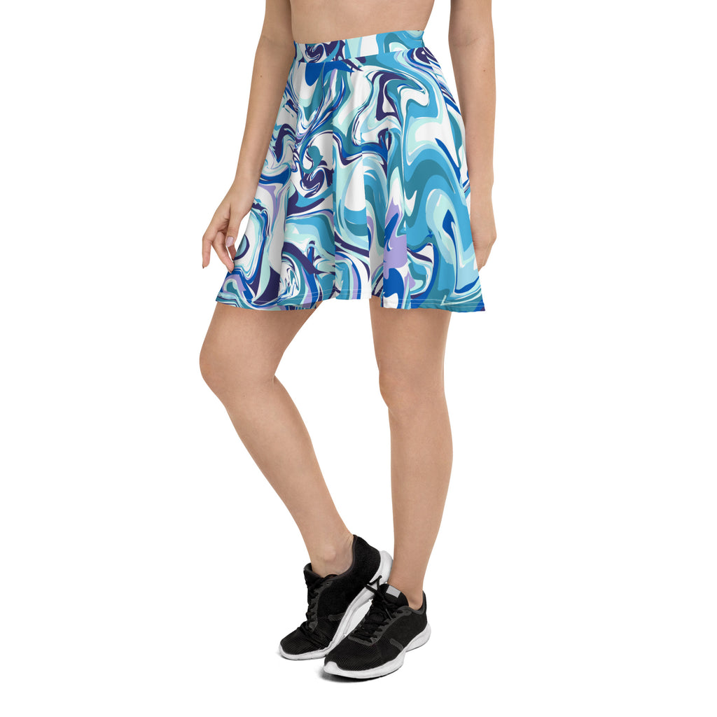 Blue Marble Skater Skirt