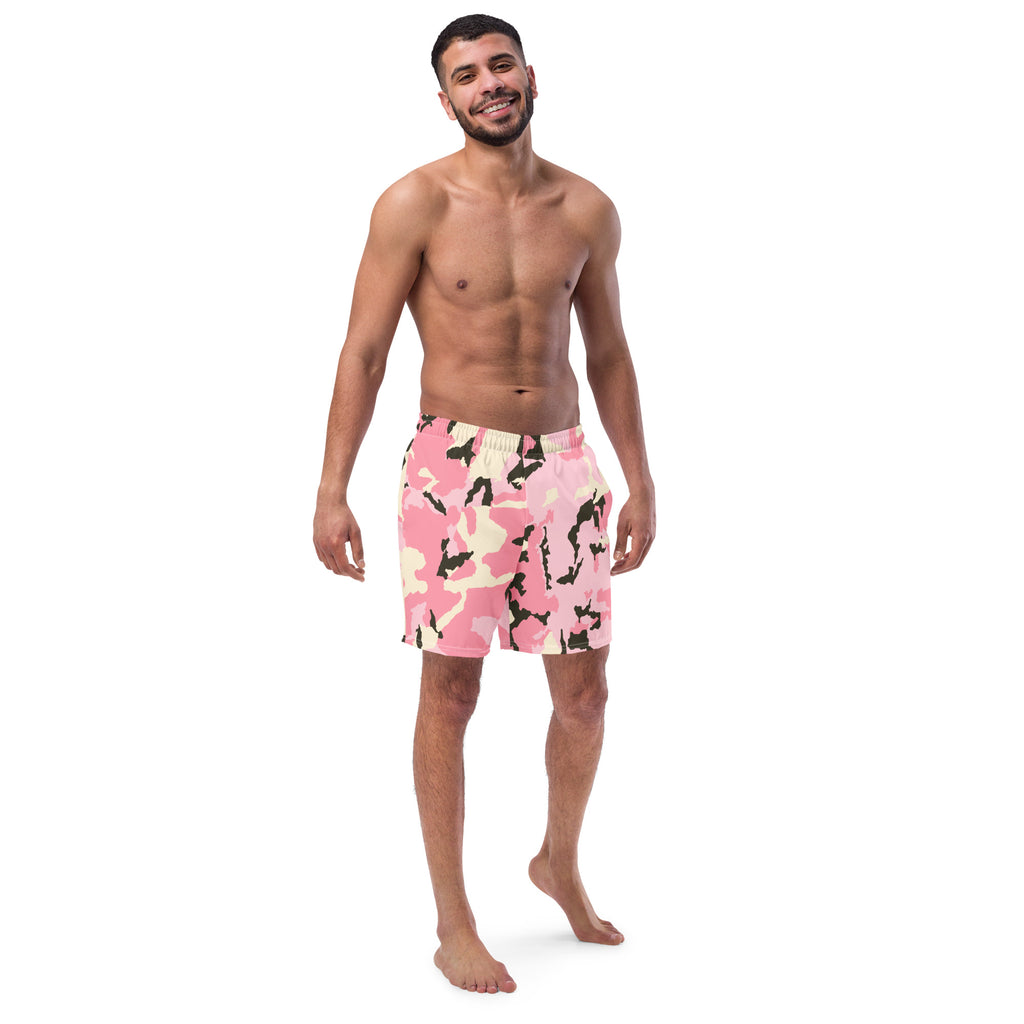 Pink Camo Men's Swim Trunks